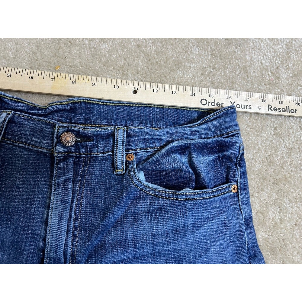 LEVI LEVIS 505 STRAIGHT Leg Jeans Mens 34X32 Denim Red Tab Grunge Distressed - Picture 4 of 8